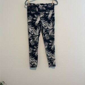 Joe Boxer Black and Gray Floral Kids Leggings